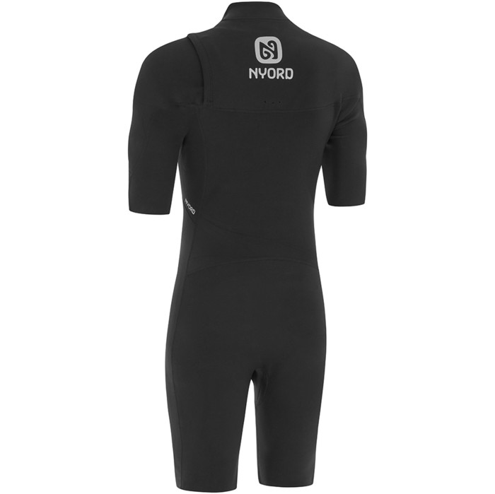 2025 Nyord Mens Tempus 2/2mm Chest Zip Shorty Wetsuit N04BA00013 - Black